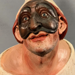 busto di pulcinella con occhi di vetro. Bp1o250